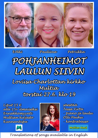 Pohjanheimot Laulun siivin mainos